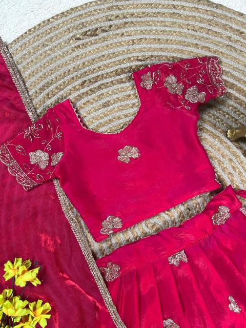 Fandy Flower Sindoor Silk red Kids clothing wholesale market in Delhi - wholesale export